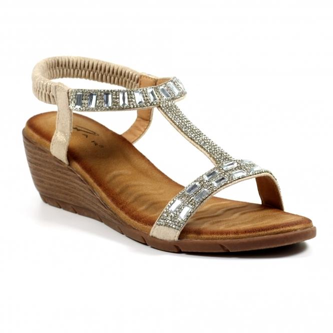 Lunar Macie Silver Wedge Sandal