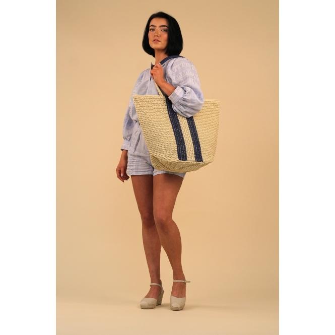 Lunar Magdalene Double Stripe Beach Bag