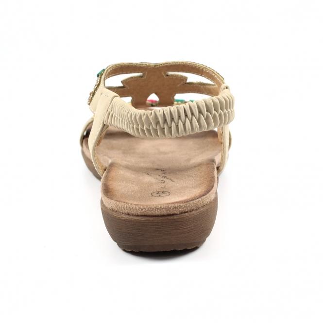 Lunar Mariella Beige Beaded Sandal