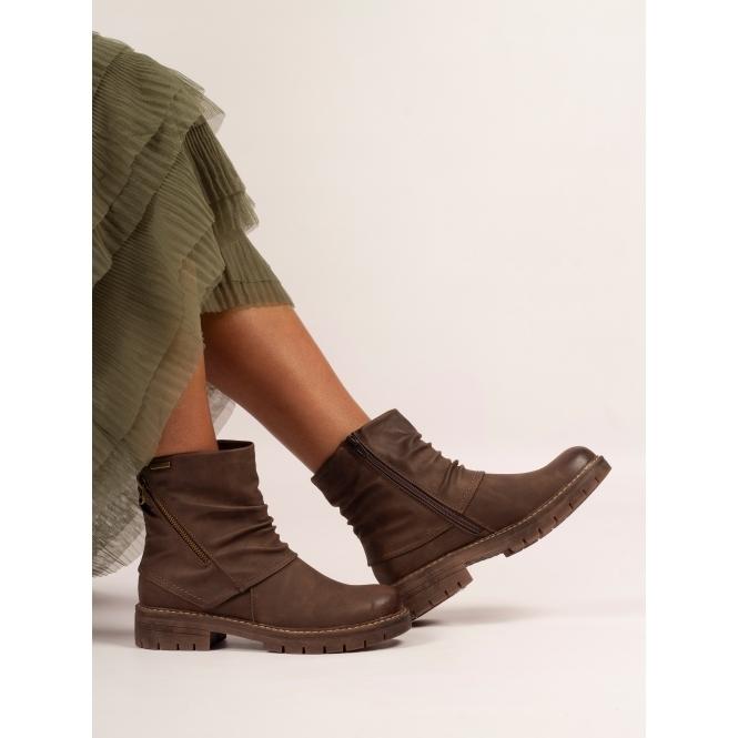 Lunar Marnie Brown Waterproof Ankle Boot