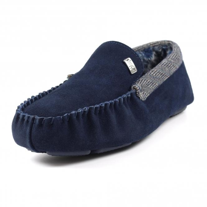 Lunar Mens Worley Navy Slipper