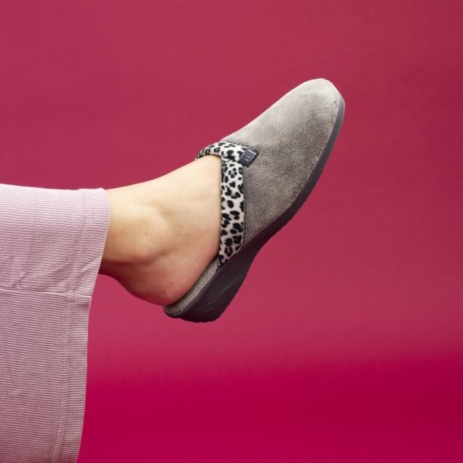 Lunar Michelle Grey Ocelot Slipper