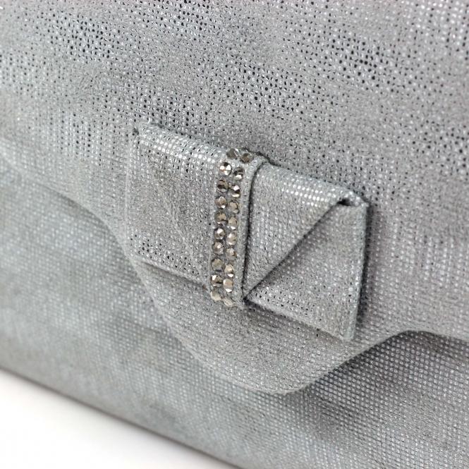 Lunar Mira Pewter Clutch Bag