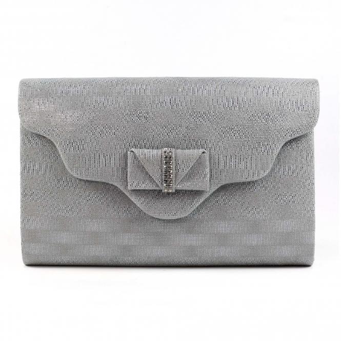 lunar Mira Pewter Clutch Bag
