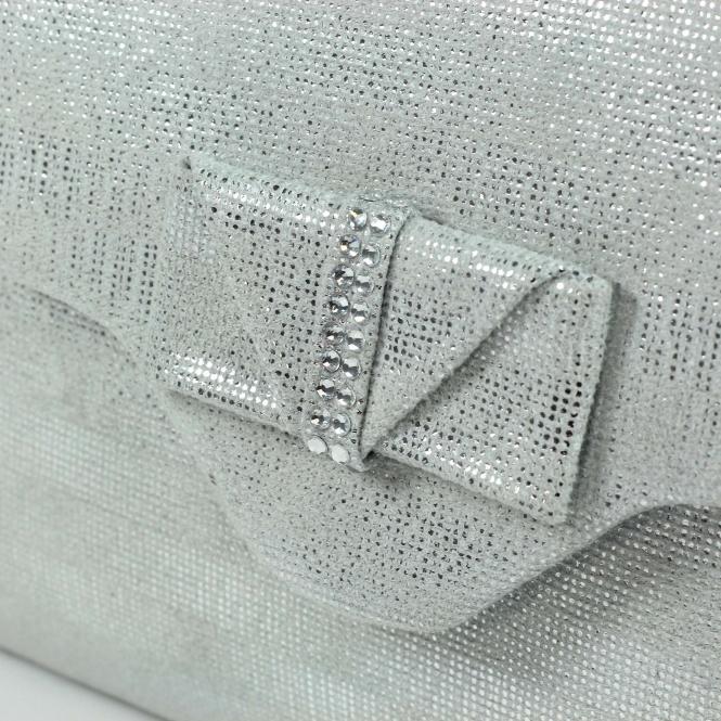 Lunar Mira Silver Clutch Bag