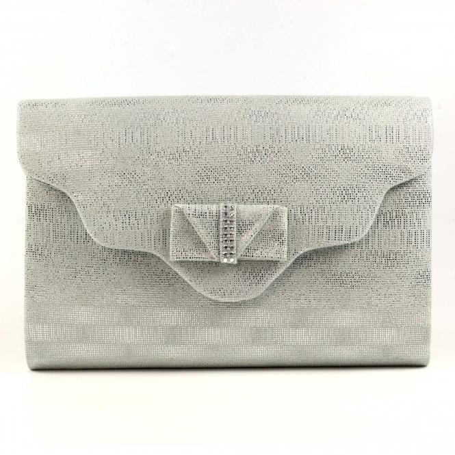 lunar Mira Silver Clutch Bag