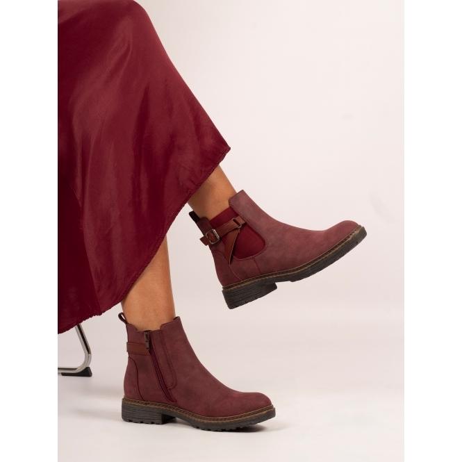 Lunar Morris Burgundy Ankle Boot