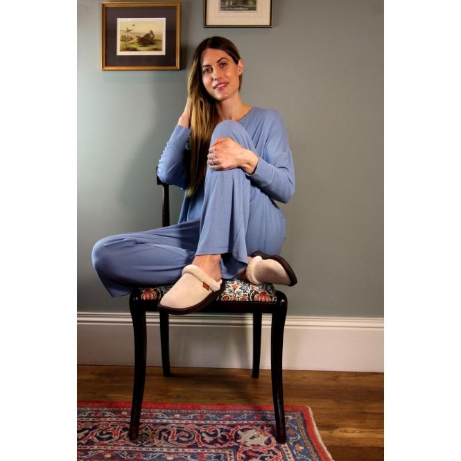 Lunar Otto Beige Suede Slipper