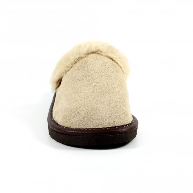 Lunar Otto Beige Suede Slipper