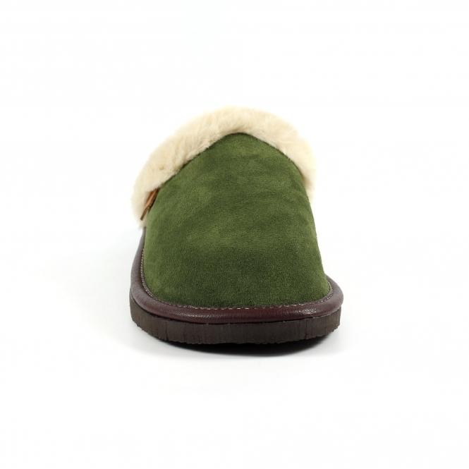 Lunar Otto Green Suede Slipper