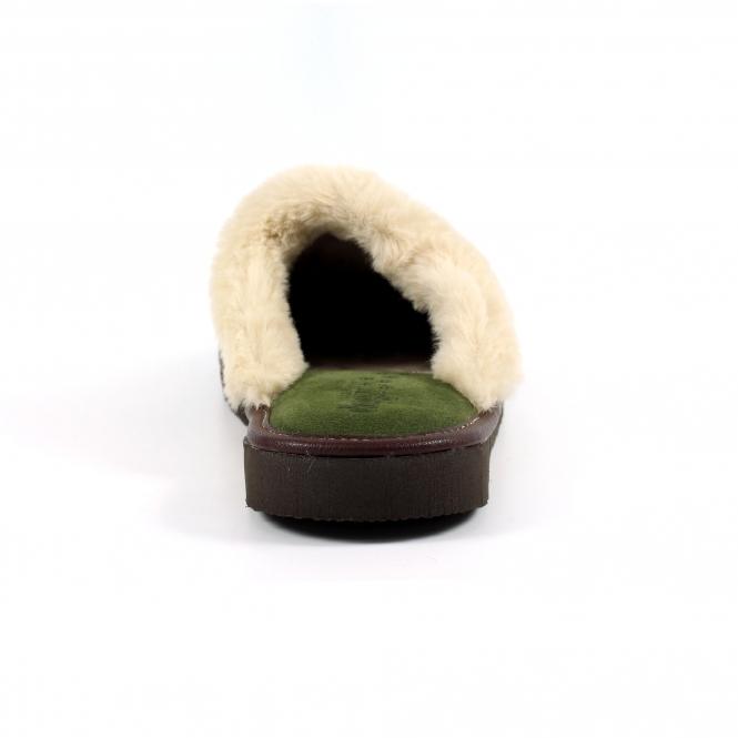Lunar Otto Green Suede Slipper