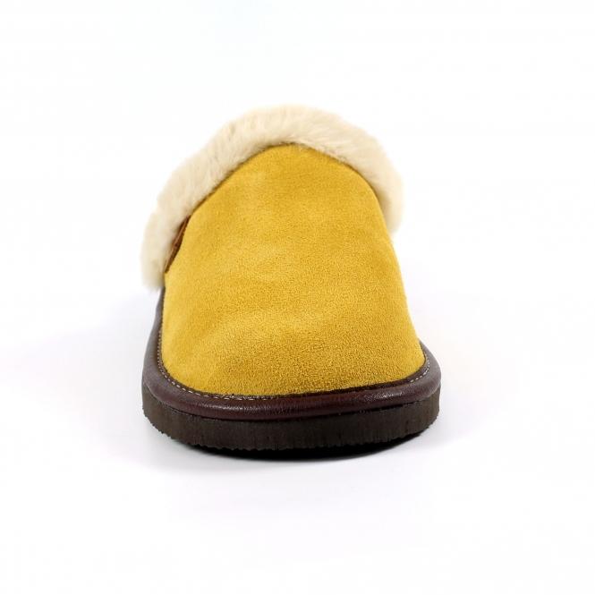 Lunar Otto Mustard Suede Slipper