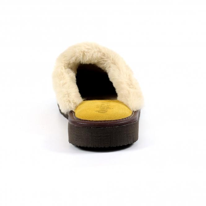 Lunar Otto Mustard Suede Slipper
