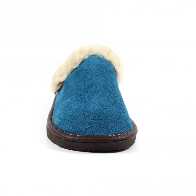 Lunar Otto Petrol Suede Slipper