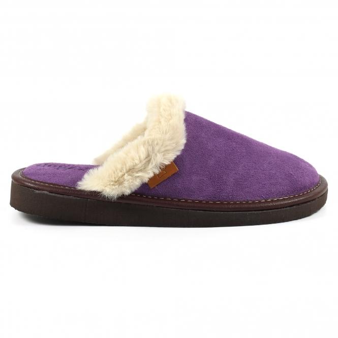 lunar Otto Purple Suede Slipper