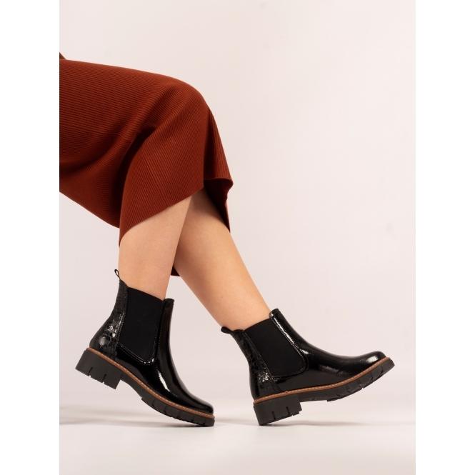 Lunar Peace Black Ankle Boot