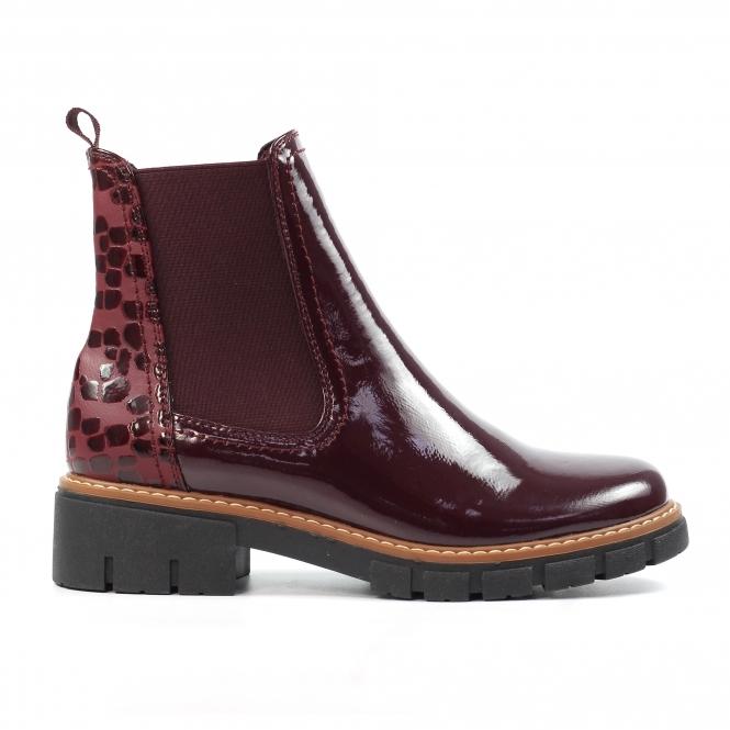 lunar Peace Burgundy Ankle Boot