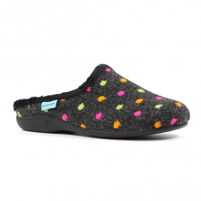 Lunar Peanut Black Mule Slipper