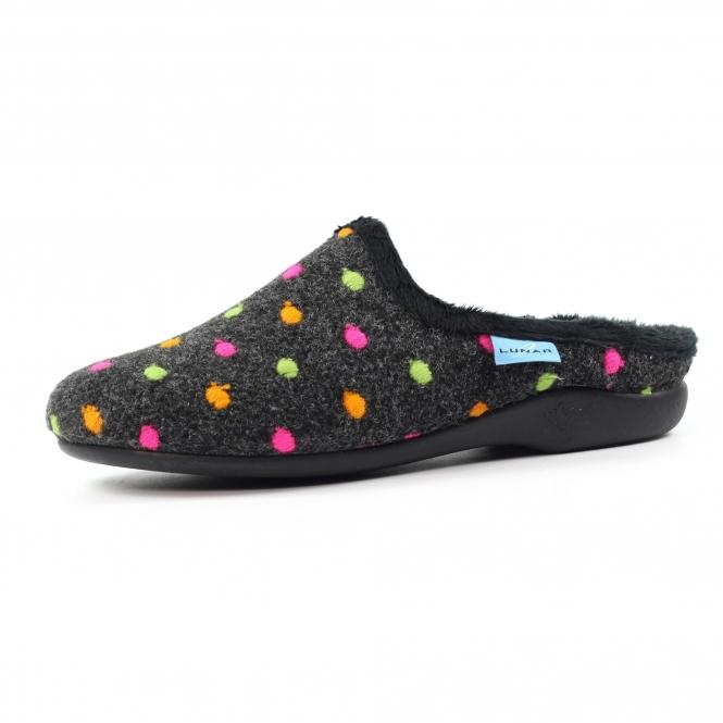 Lunar Peanut Black Mule Slipper