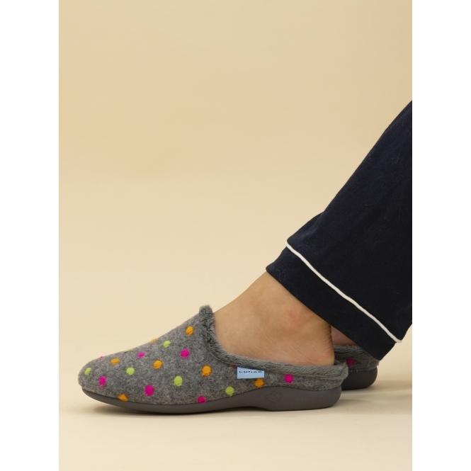 Lunar Peanut Grey Mule Slipper