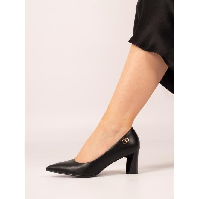 Lunar Phoebe Black Court Shoe
