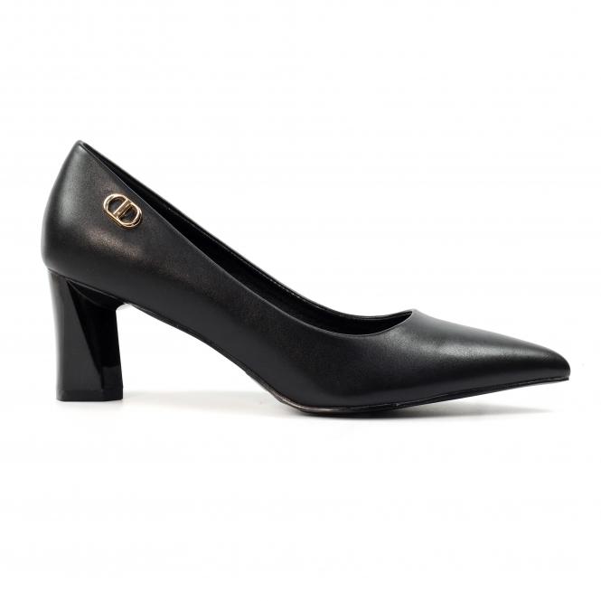 lunar Phoebe Black Court Shoe