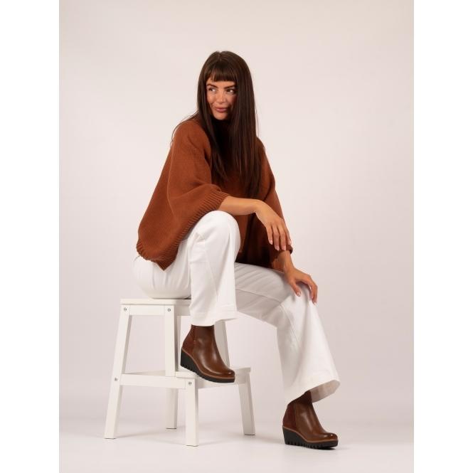 Lunar Pixie Tan Ankle Wedge Boot