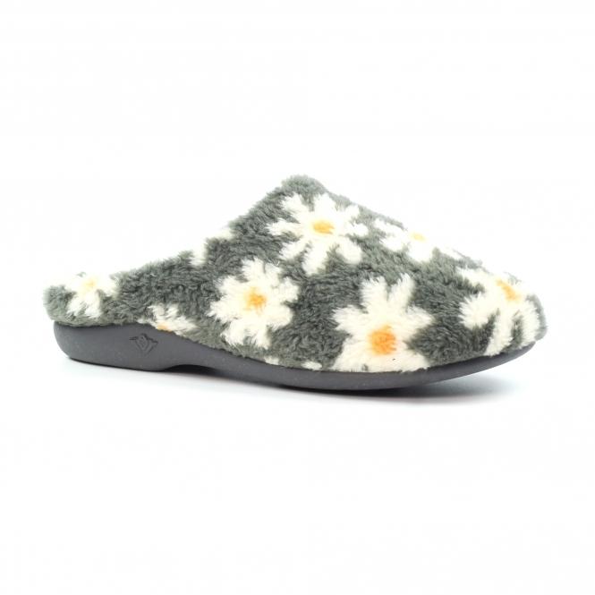 Lunar Plumeria Grey Slipper