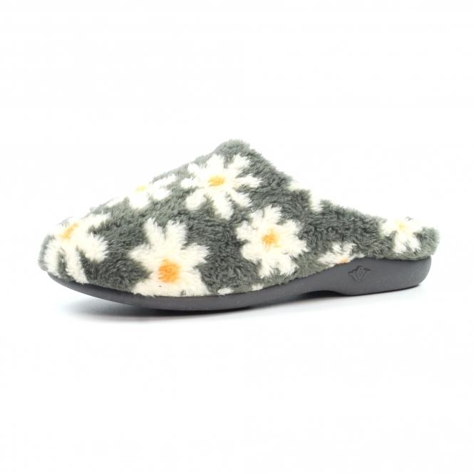 Lunar Plumeria Grey Slipper