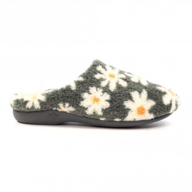 lunar Plumeria Grey Slipper