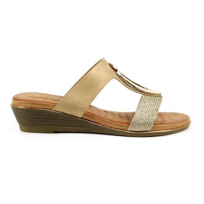lunar Porto Beige Wedge Sandal