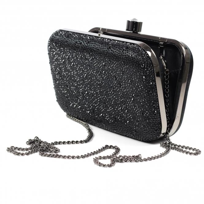 Lunar Regal Black Gemstone Clutch