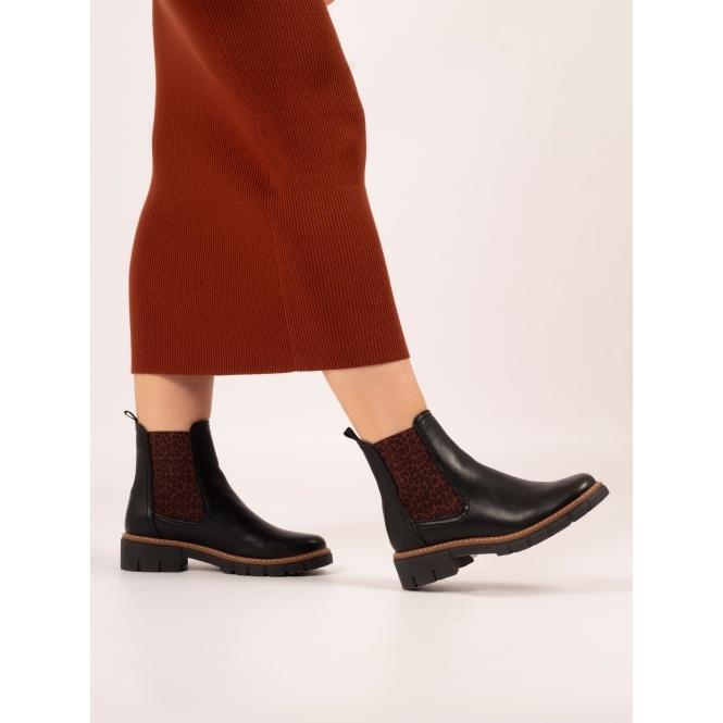 Lunar Ribble Black Ankle Boot