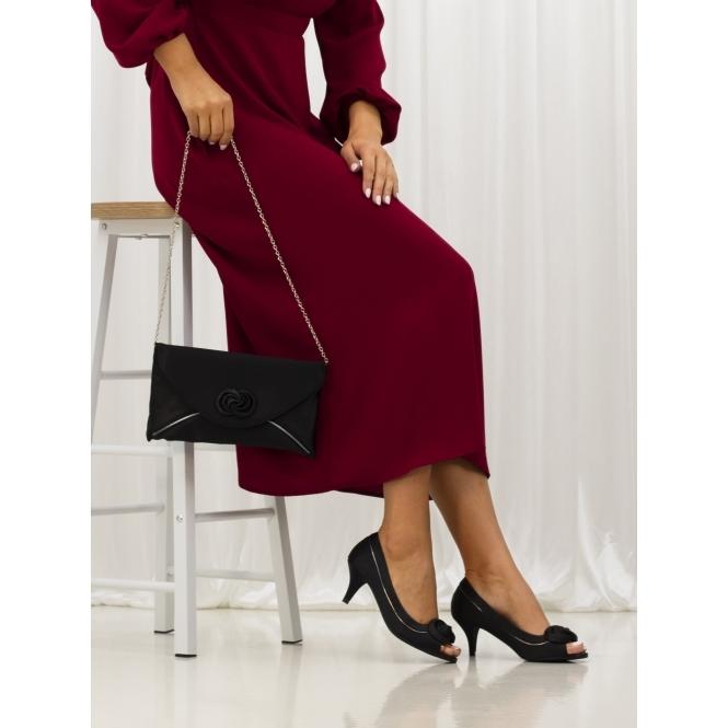 Lunar Ripley Black Satin Bag