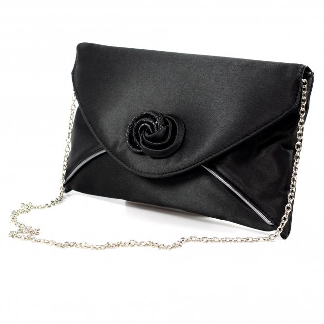 Lunar Ripley Black Satin Bag