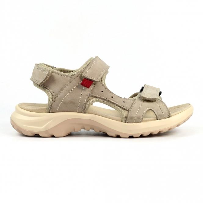 lunar Riviera Beige Leather Sandal