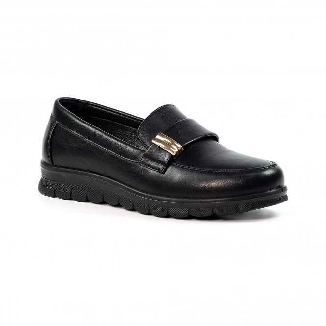 Lunar Salma Black Wedge Shoe