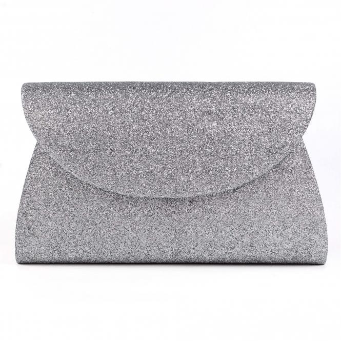 lunar Sariyah Pewter Glitter Clutch Bag