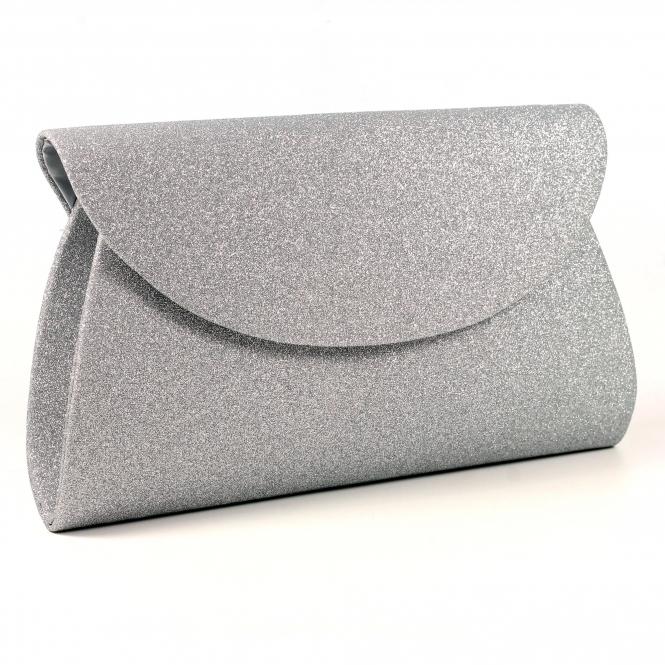 Lunar Sariyah Silver Glitter Clutch Bag