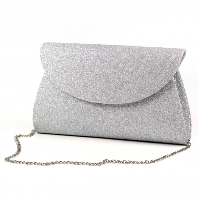 Lunar Sariyah Silver Glitter Clutch Bag