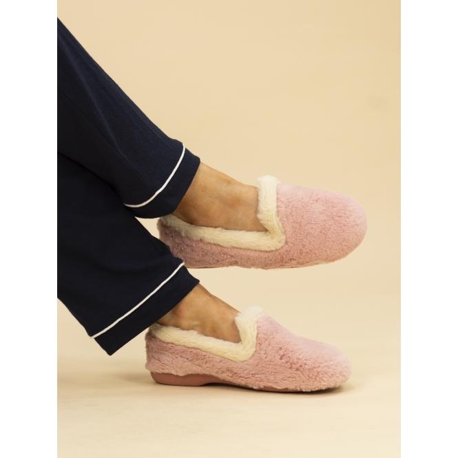 Lunar Shake Pink Fur Trim Slipper
