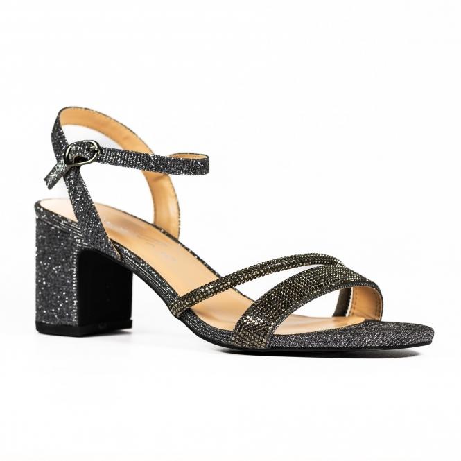 Lunar Shazam Pewter Block Heel Sandal