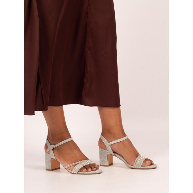 Lunar Shazam Silver Block Heel Sandal