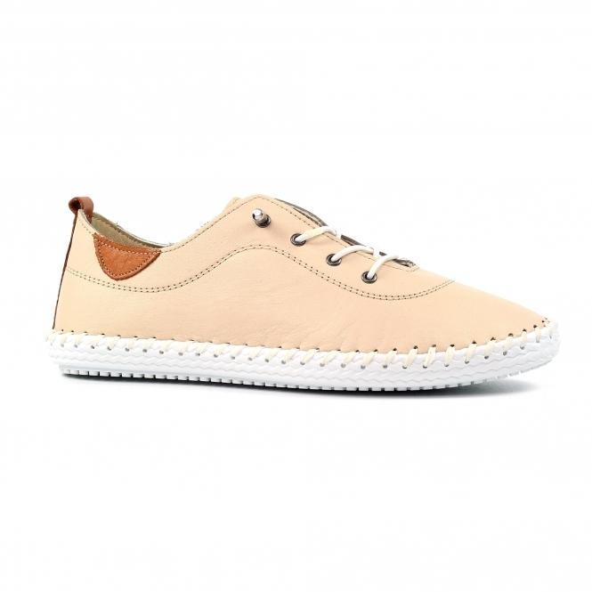 Lunar St. Ives Cream Leather Plimsoll