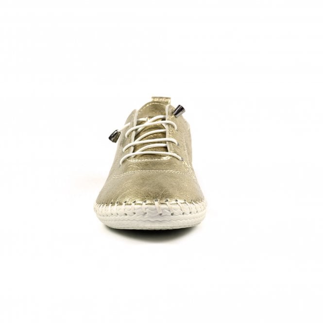 Lunar St. Ives Metallic Gold Plimsoll