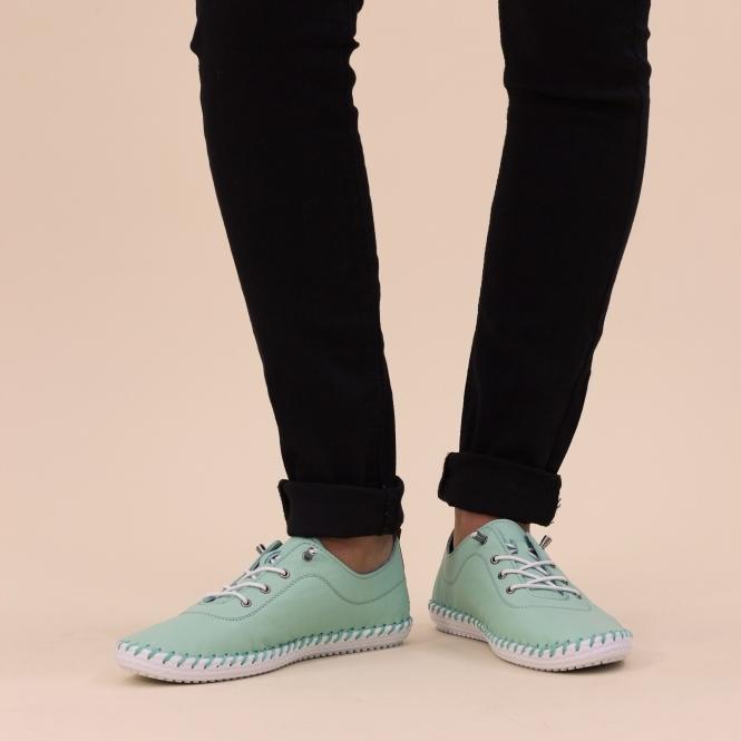 Lunar St. Ives Mint Leather Plimsoll