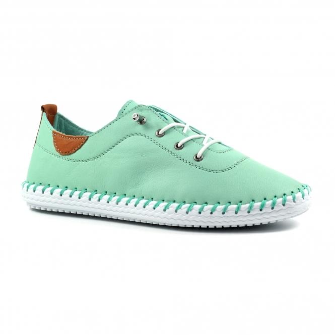 Lunar St. Ives Mint Leather Plimsoll