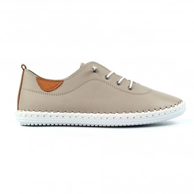 Lunar St. Ives Stone Leather Plimsoll