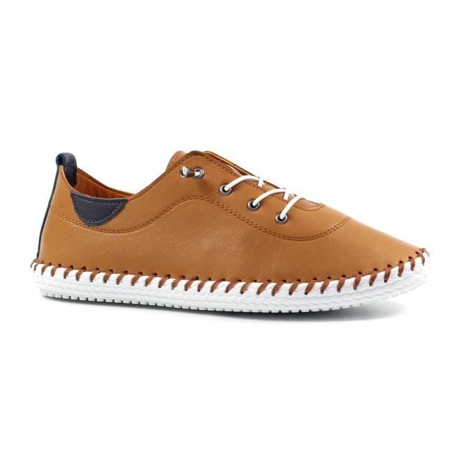 Lunar St. Ives Tan Leather Plimsoll