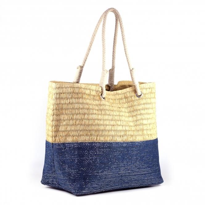 Lunar Surie Multi Blue Two Tone Beach Bag